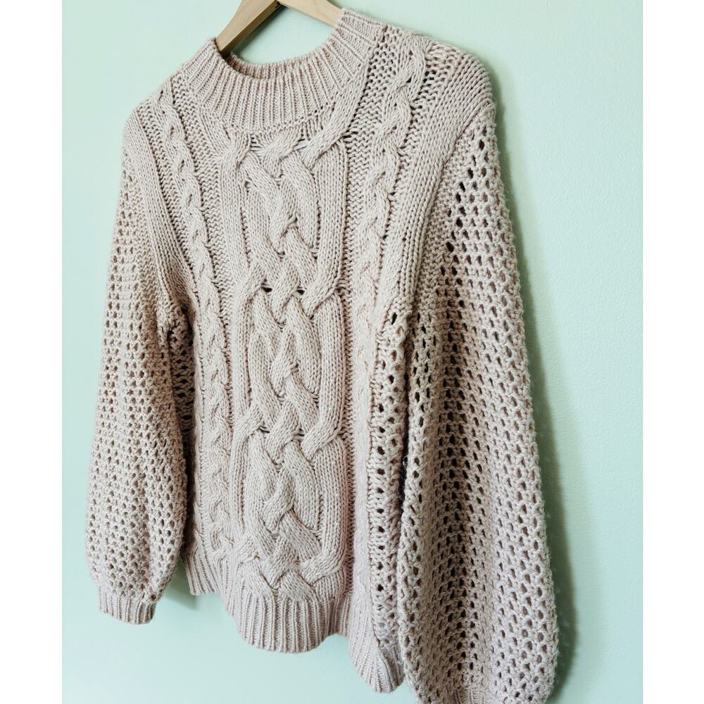 Marled Pink Pearl Sweater Size Medium - Picture 4 of 7